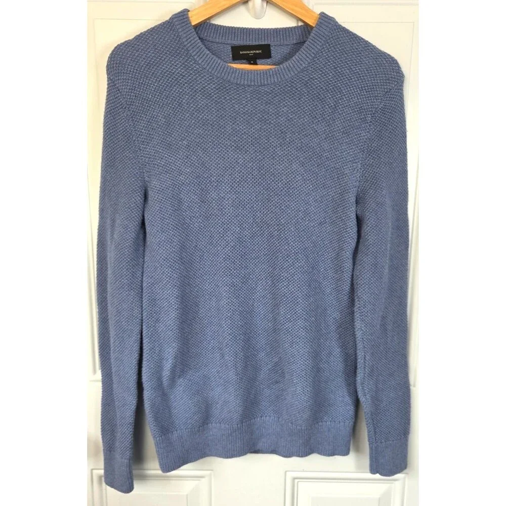 Banana Republic Mens Knit Cotton Pullover Sweater Size S